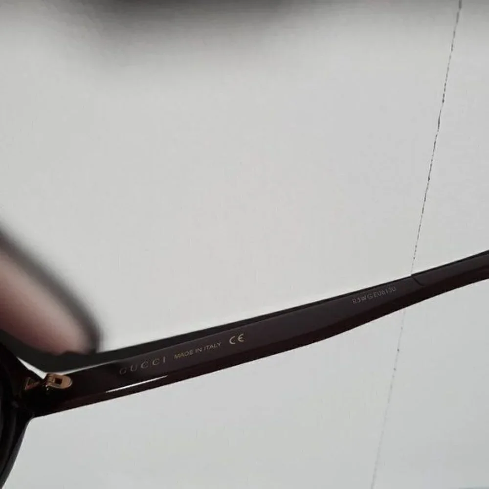 New- Authentic Gucci Brown Injection Molded Sunglasses